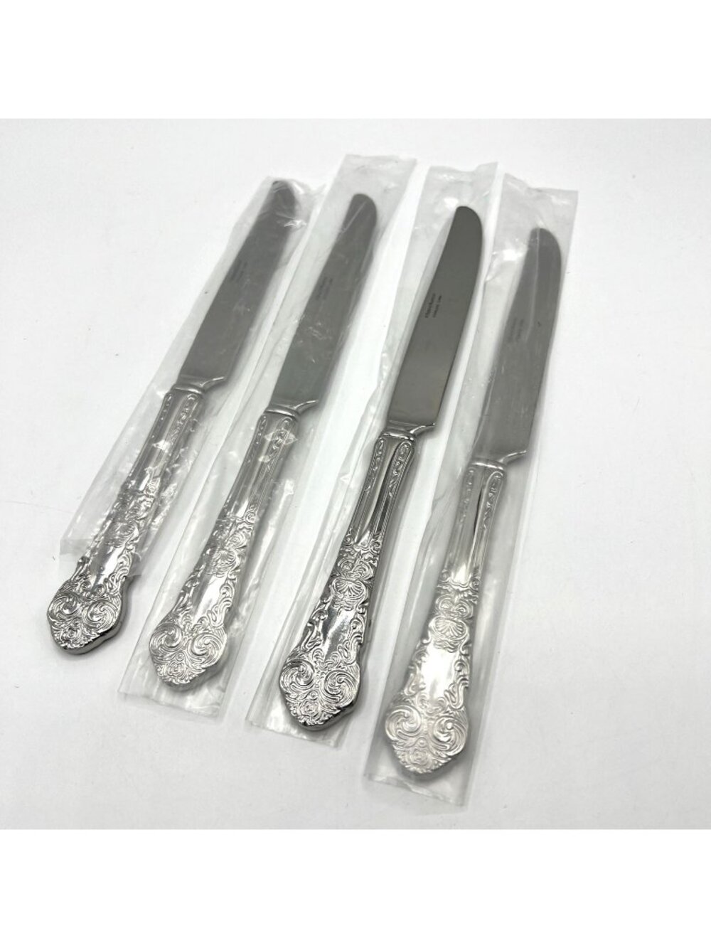 Reed & Barton French Renaissance Dinner Knives Set 4 Stainless Steel Flatware